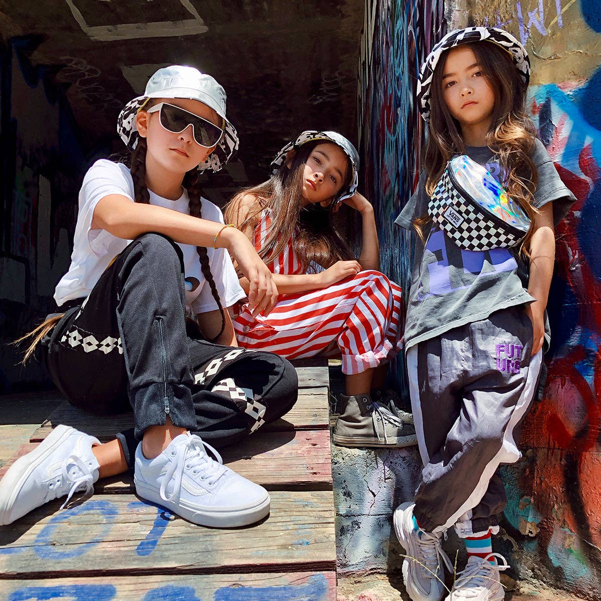 The Adventurer: Silver: Silver Kids Bucket Hat with Chin Strap