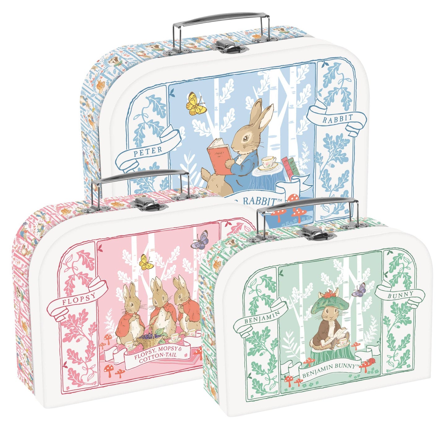 Beatrix Potter Children's Triple Carry Case Set - 3 Sizes