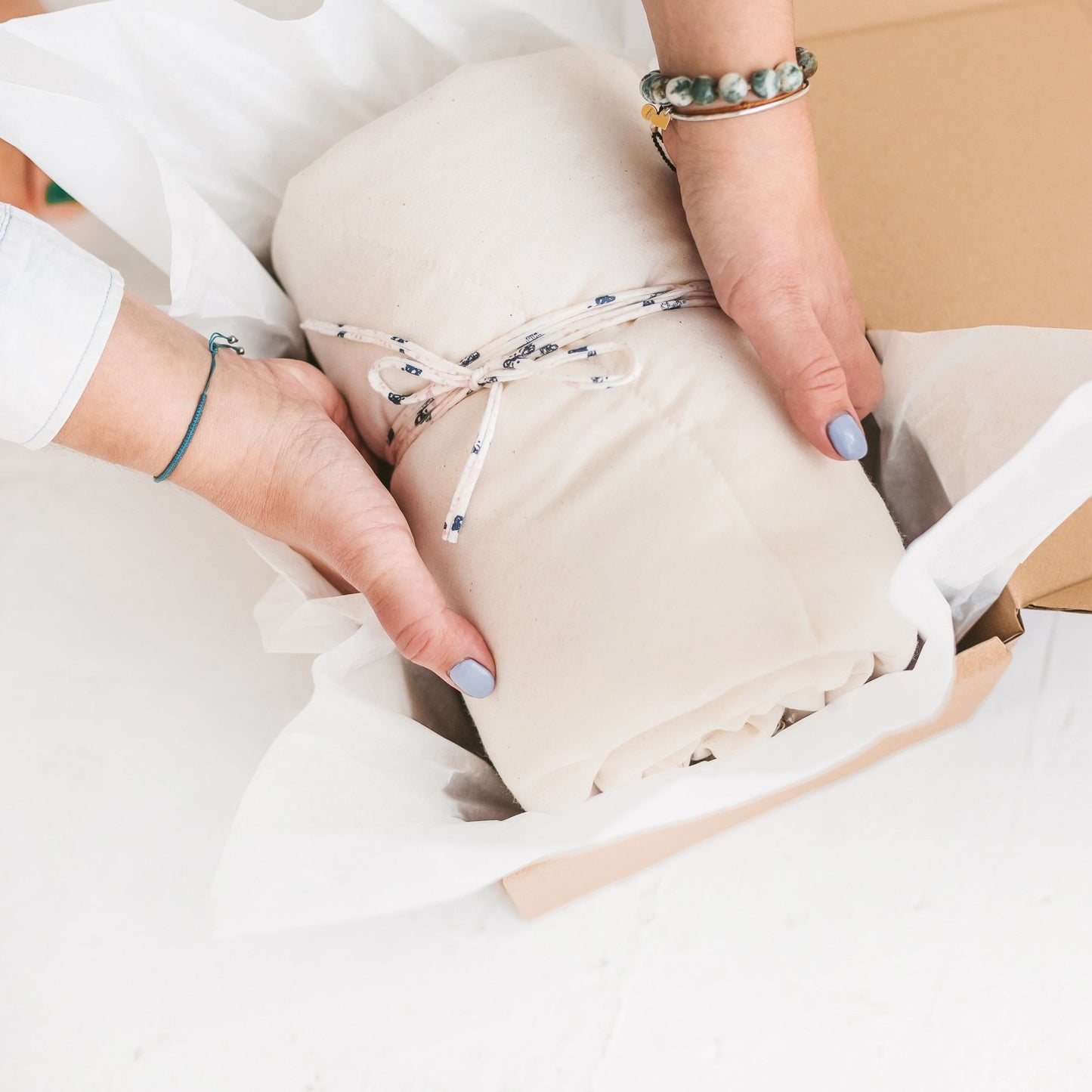 MINICAMP Kids Playmat With Ruffled Border in Ecru - Edie And I