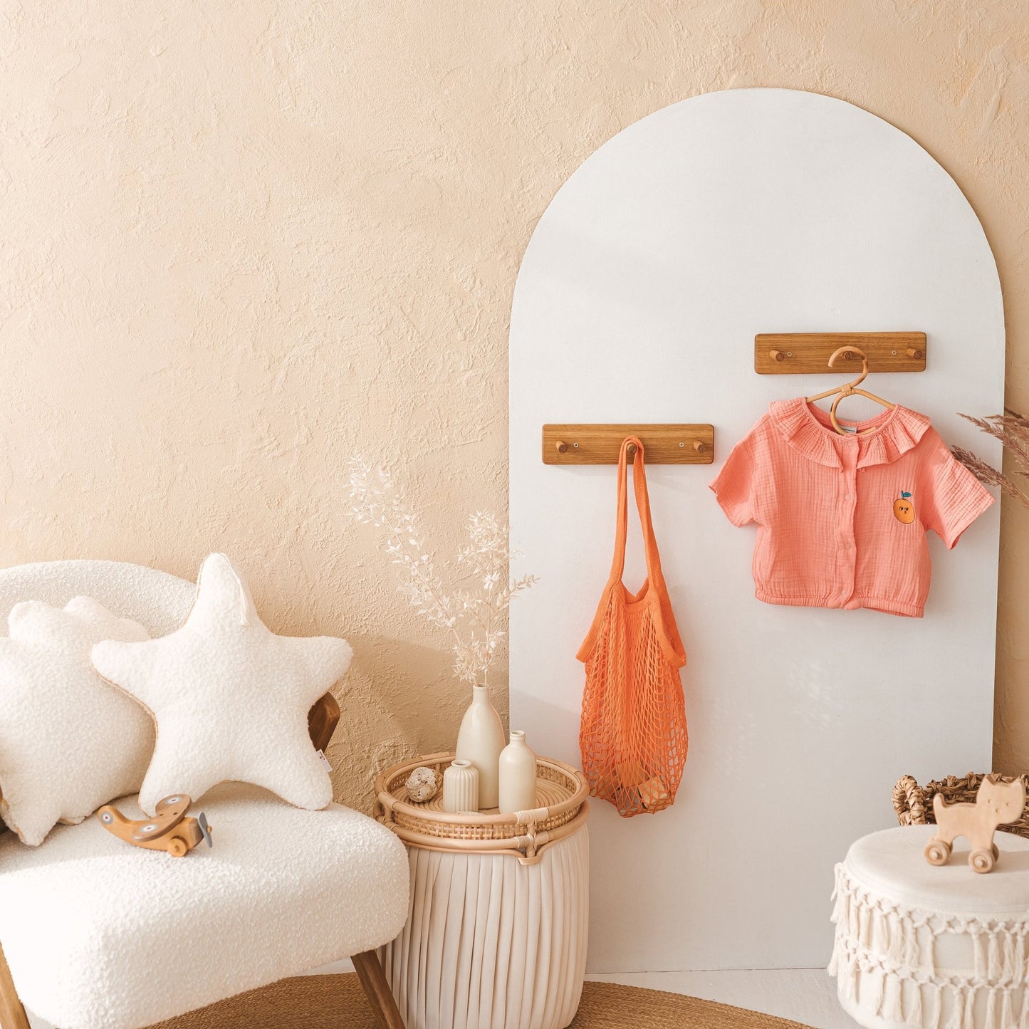 MINICAMP Solid Oak Peg Rail Hanger | PACK of 2 - Edie And I