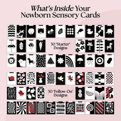 0+ Month Newborn Sensory Cards - Edie And I