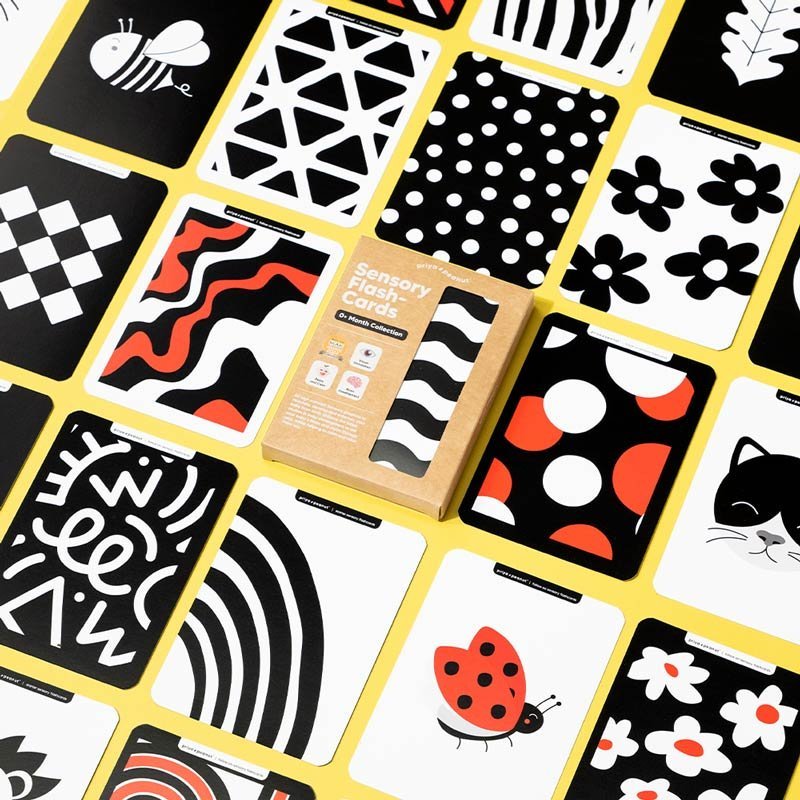 0+ Month Newborn Sensory Cards - Edie And I