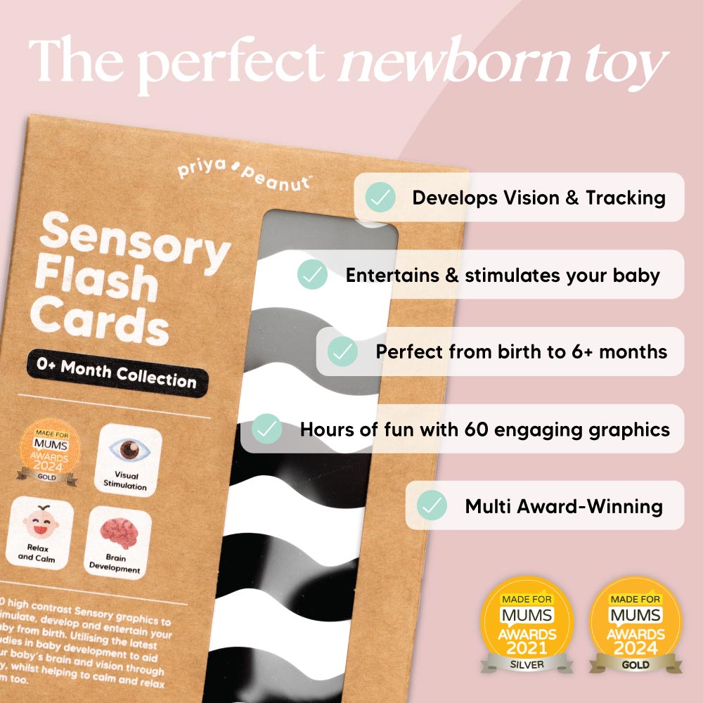 0+ Month Newborn Sensory Cards - Edie And I