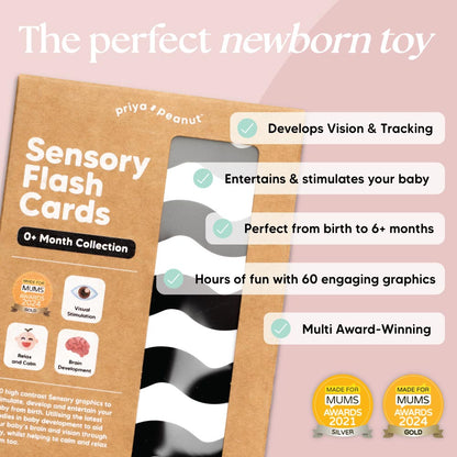 0+ Month Newborn Sensory Cards - Edie And I