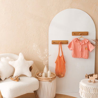 MINICAMP Solid Oak Peg Rail Hanger | PACK of 2