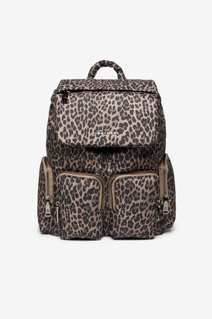 Alto Changing Backpack Brown Tonal Leopard - Edie And I