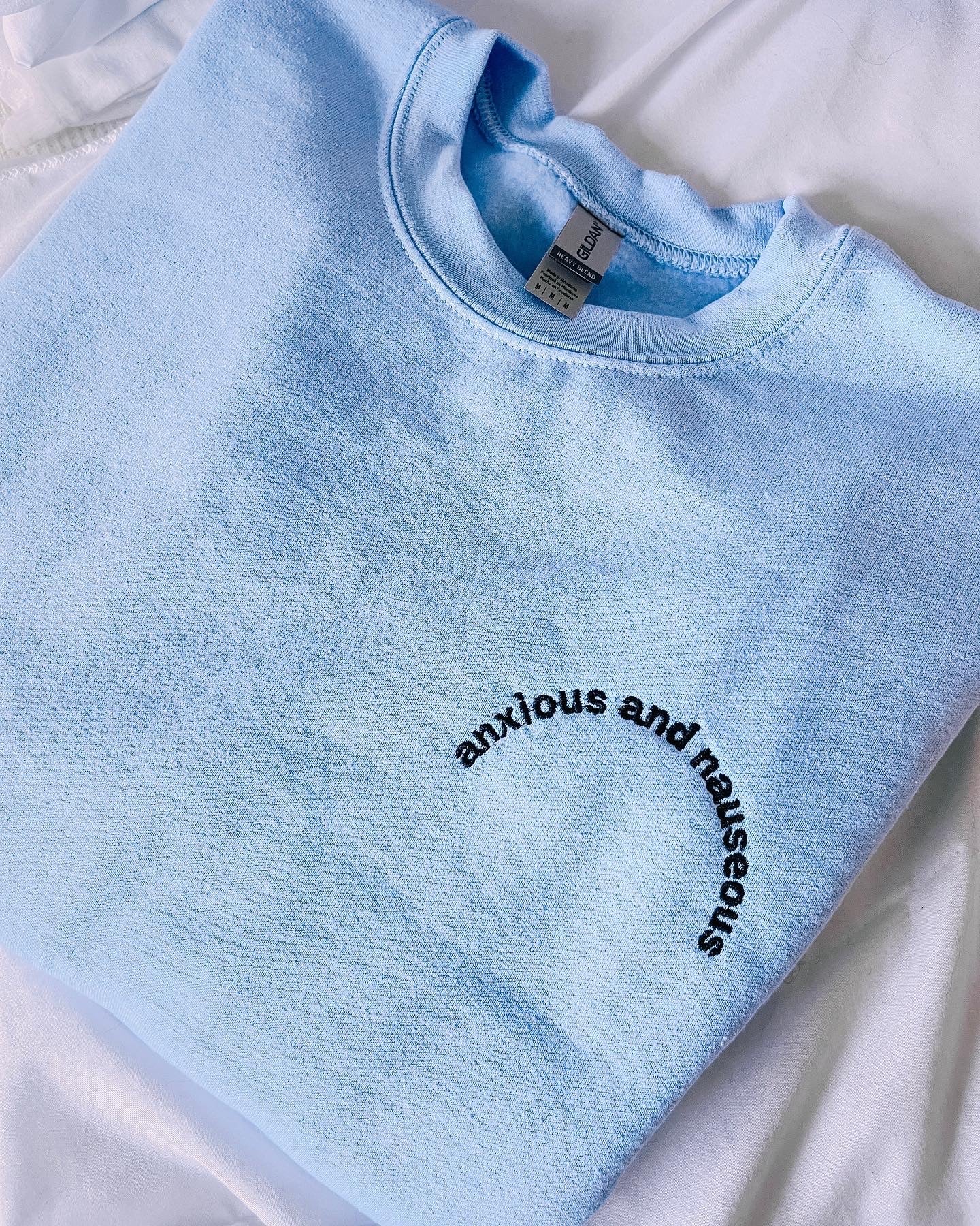Anxious & Nauseous embroidered sweatshirt - Edie And I