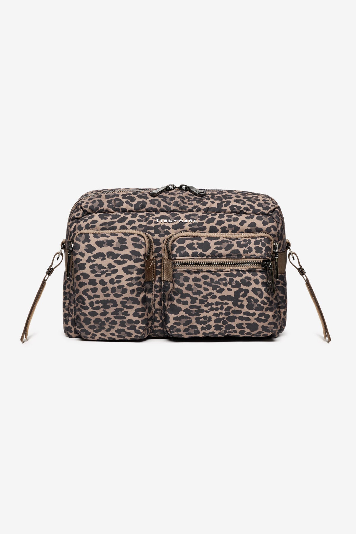 Axel Buggy Organiser / Changing Bag Brown Tonal Leopard - Edie And I