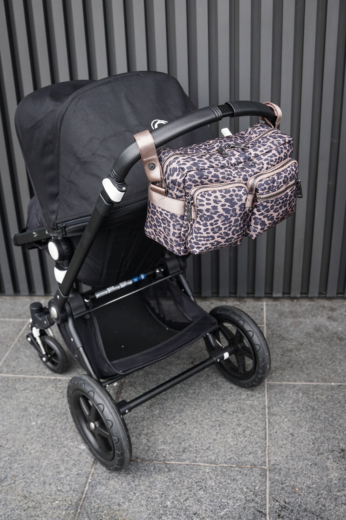 Axel Buggy Organiser / Changing Bag Brown Tonal Leopard - Edie And I