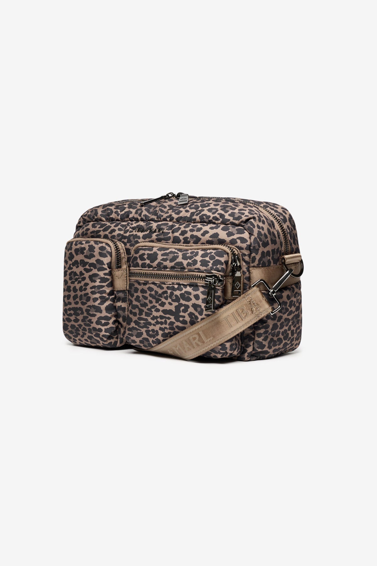 Axel Buggy Organiser / Changing Bag Brown Tonal Leopard - Edie And I