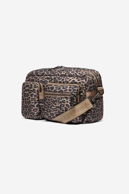 Axel Buggy Organiser / Changing Bag Brown Tonal Leopard - Edie And I