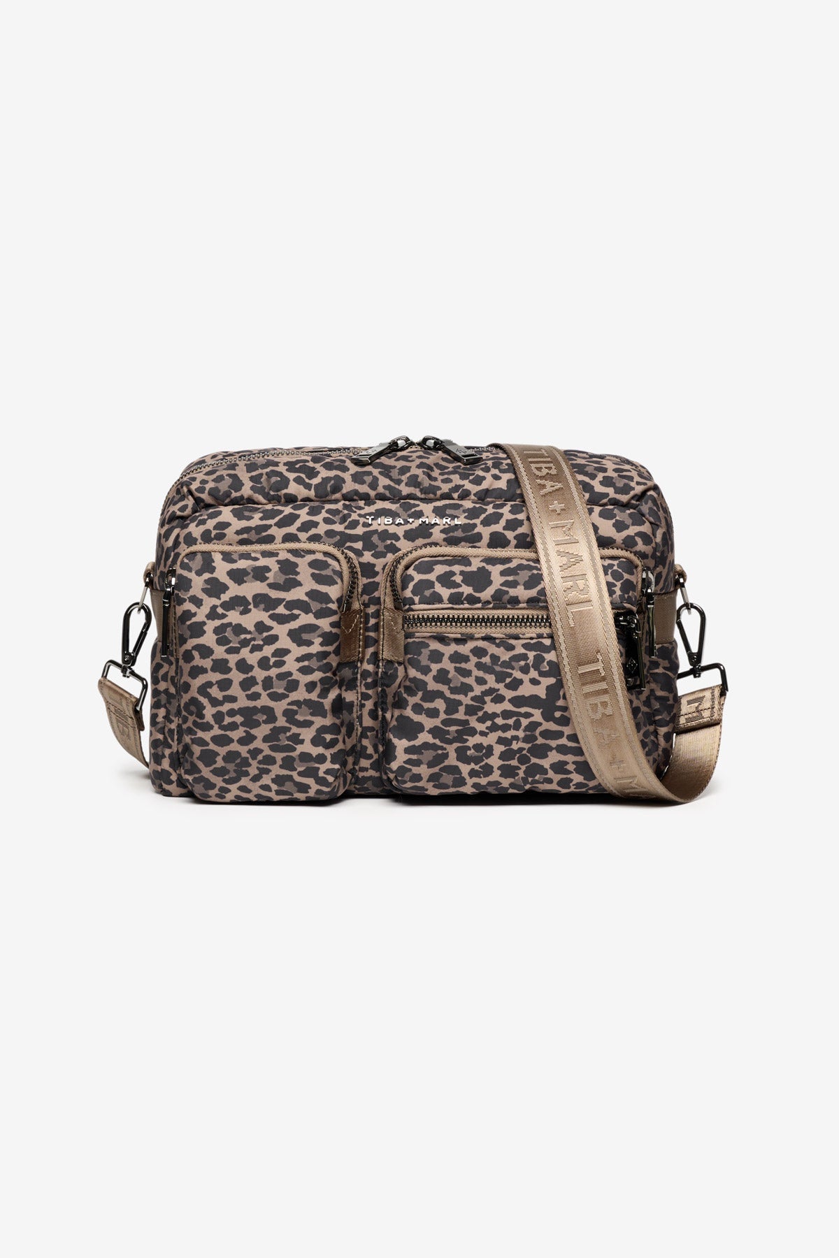 Axel Buggy Organiser / Changing Bag Brown Tonal Leopard - Edie And I
