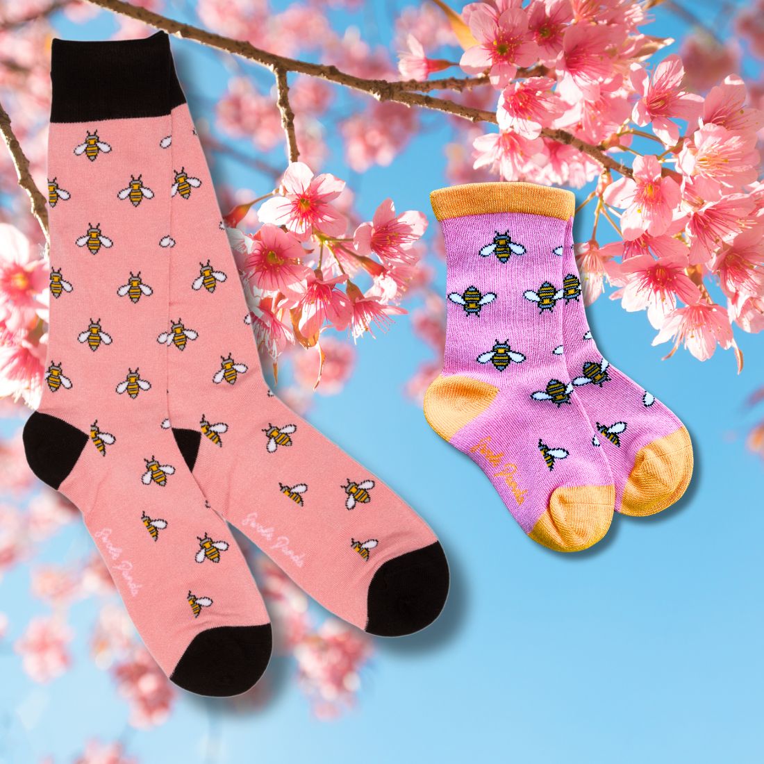 Bumblebee Matching Bamboo Socks (Adult & Child) - Edie And I