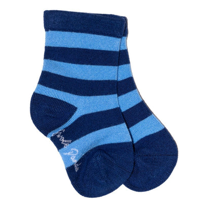 Children's Blue Stripe Bamboo Socks - Edie And I