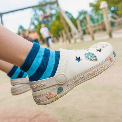 Children's Blue Stripe Bamboo Socks - Edie And I