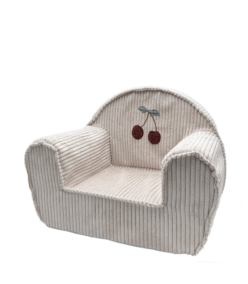 Children's Corduroy Armchair - Cherry - Edie And I