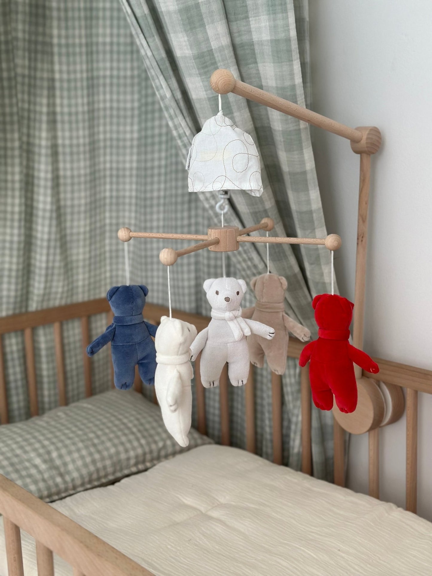 Cot 5 Teddy Bear Music Mobile - Edie And I
