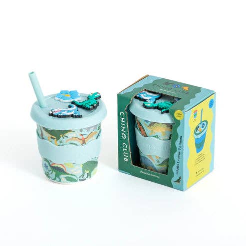 Dino Chino Charm Cup 8oz (STRAW INCLUDED) - Edie And I