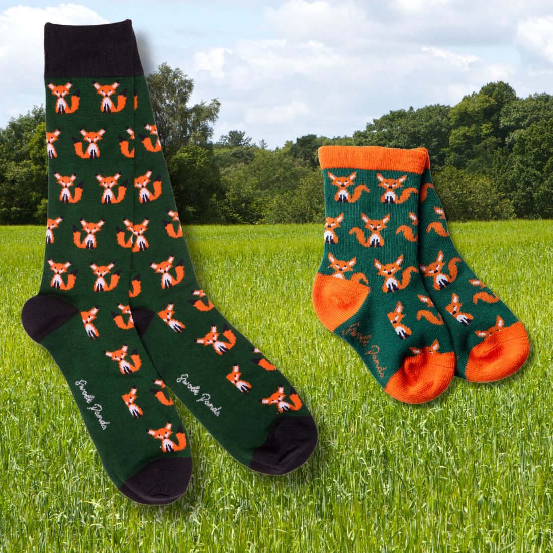 Fox Matching Bamboo Socks (Adult & Child) - Edie And I