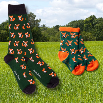 Fox Matching Bamboo Socks (Adult & Child) - Edie And I