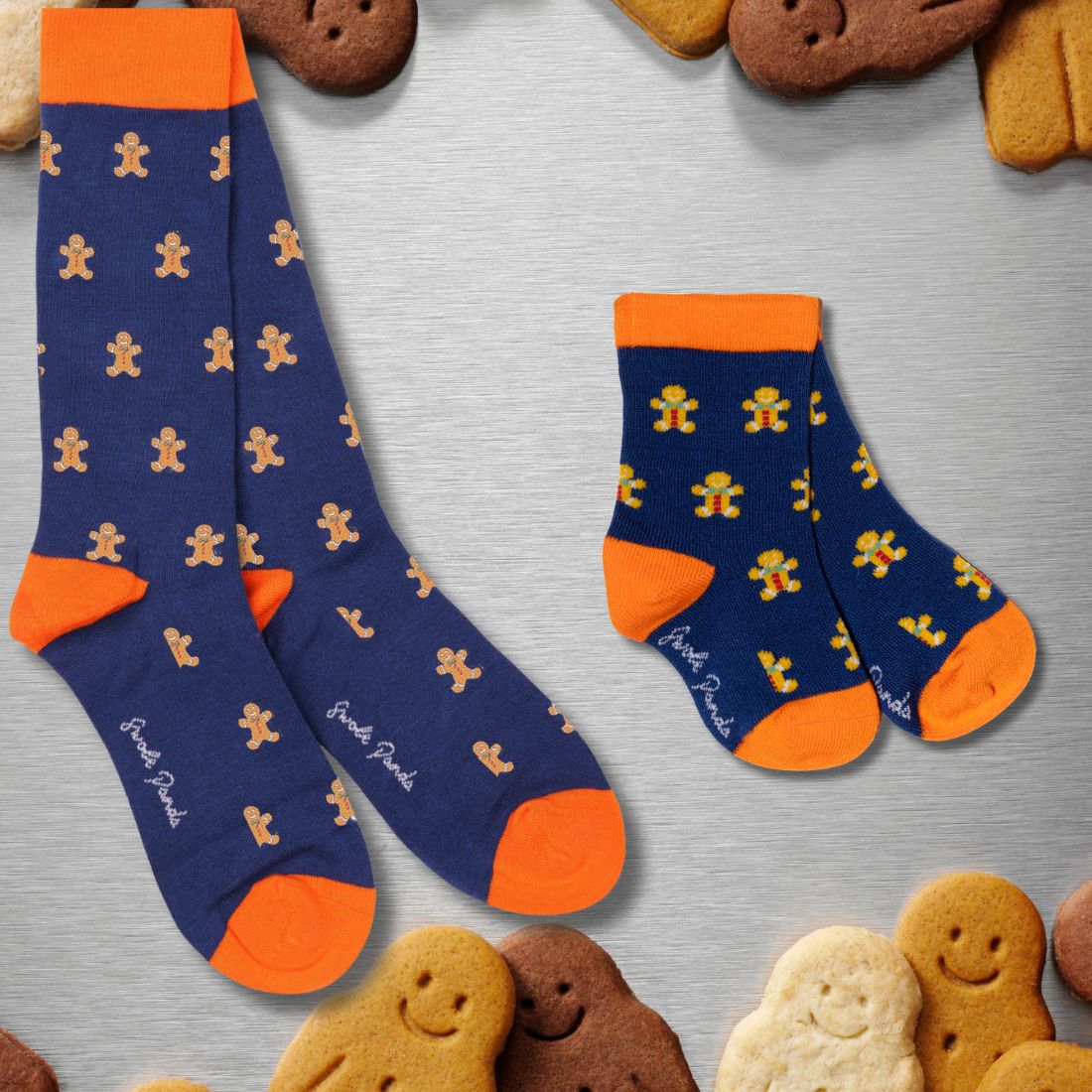 Gingerbread Men Matching Bamboo Socks (Adult & Child) - Edie And I