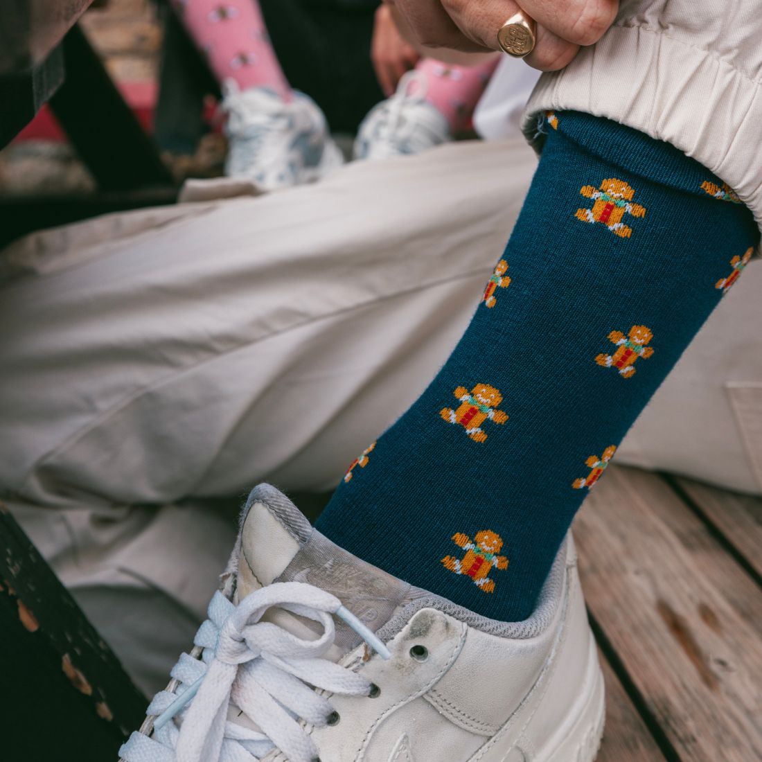Gingerbread Men Matching Bamboo Socks (Adult & Child) - Edie And I