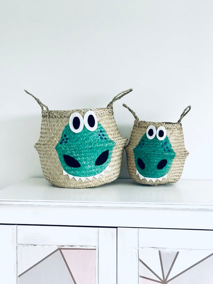 Green Dinosaur Basket - Small - Edie And I
