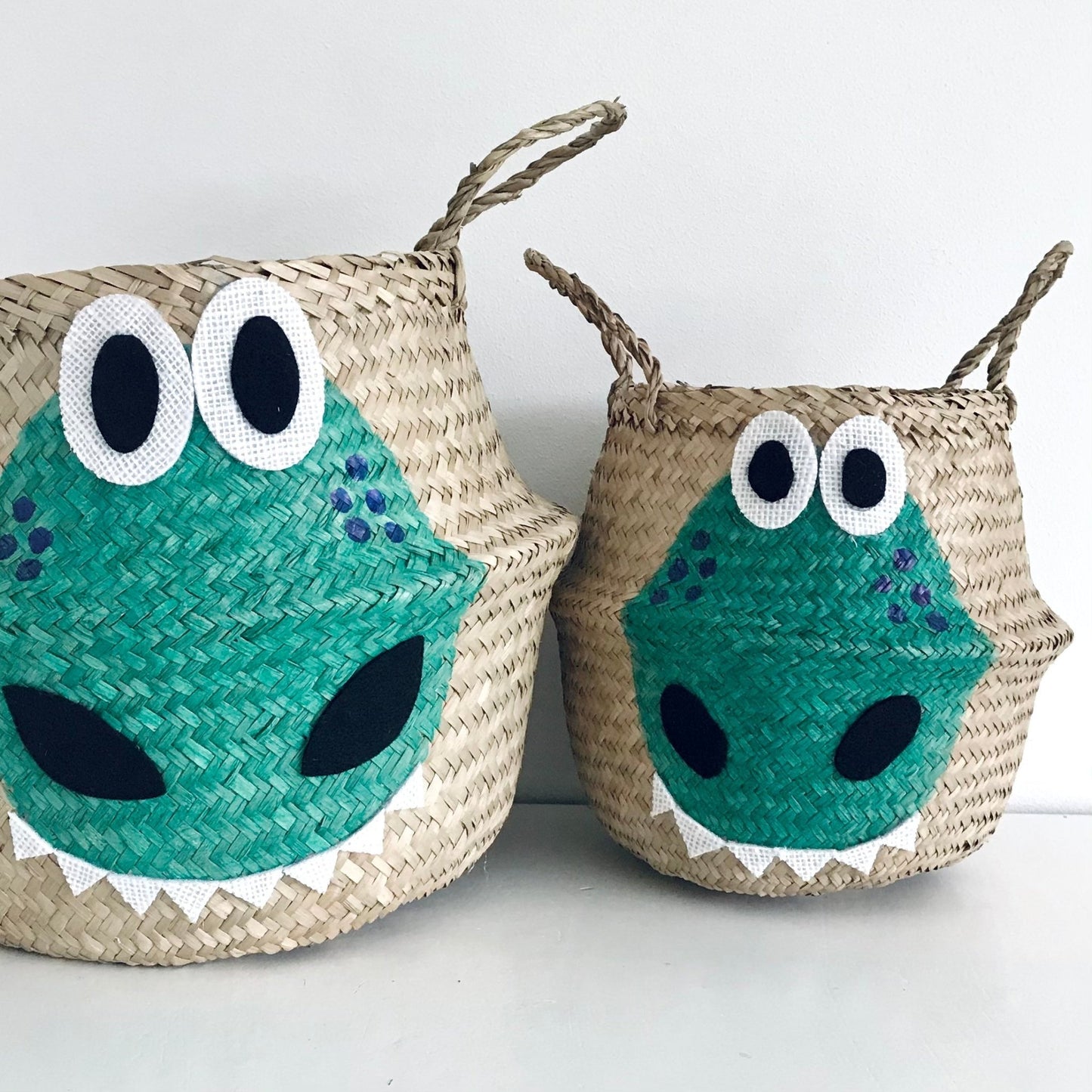 Green Dinosaur Basket - Small - Edie And I