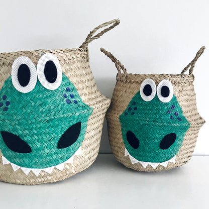 Green Dinosaur Basket - Small - Edie And I