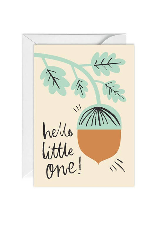 Hello Little One, New baby, Greeting Card - Edie And I