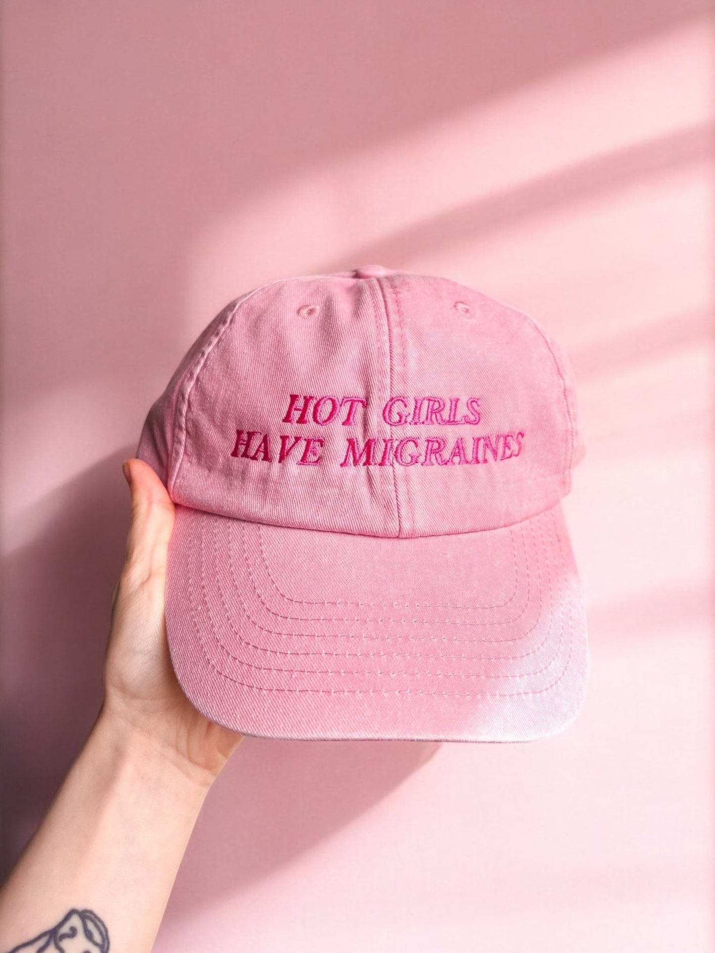 Hot Girls Have Migraines embroidered baseball cap - Edie And I