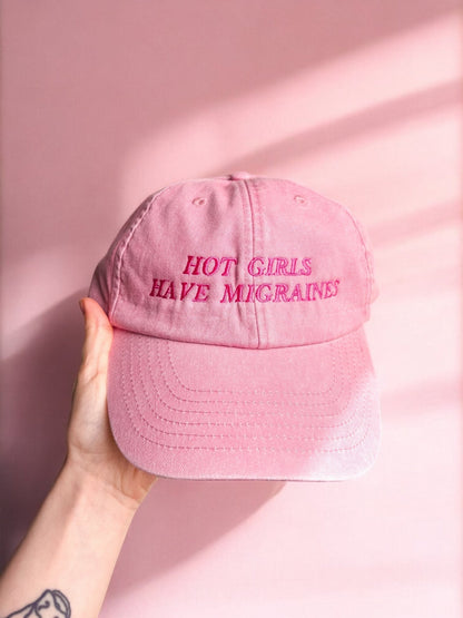 Hot Girls Have Migraines embroidered baseball cap - Edie And I