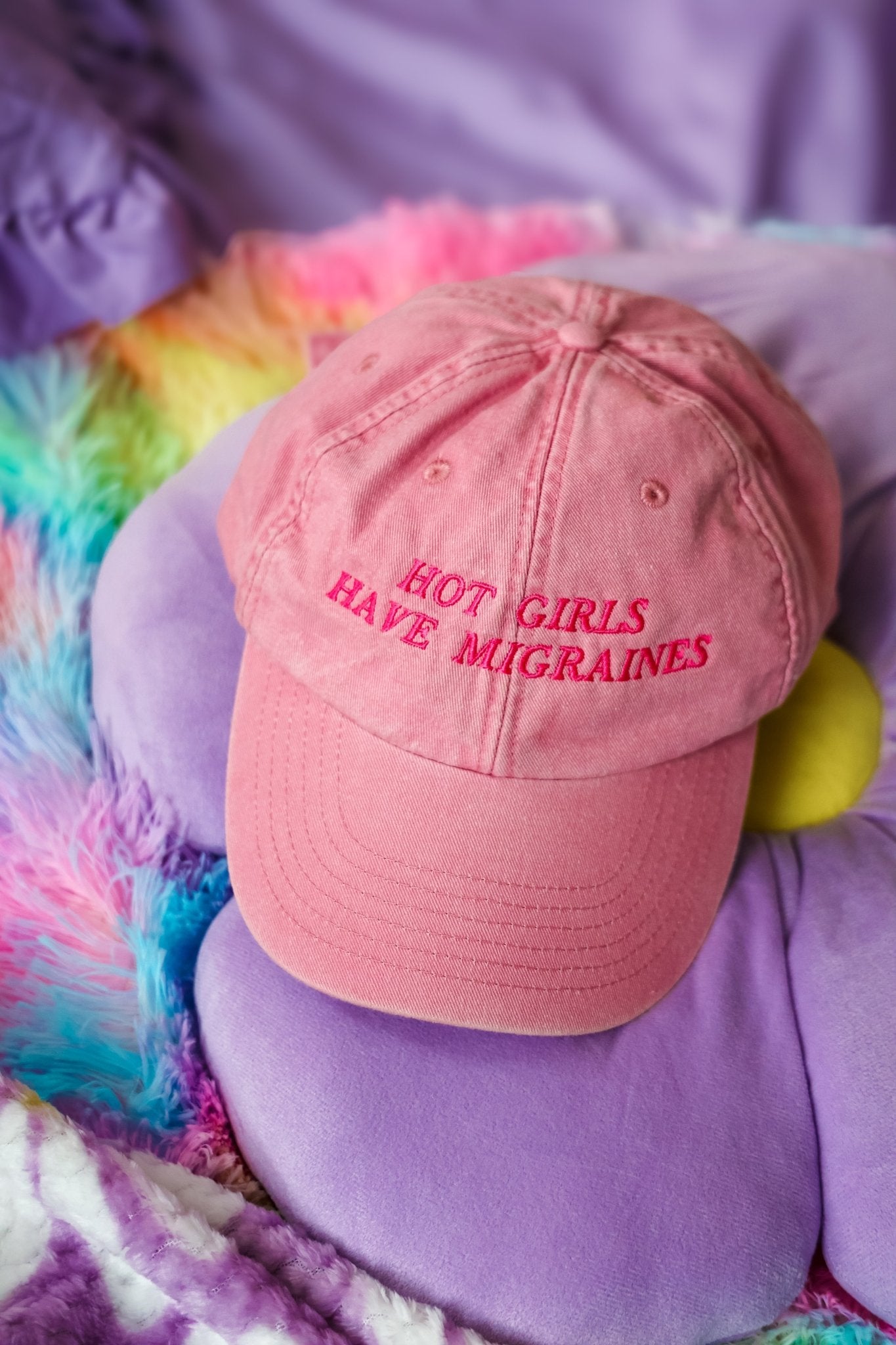 Hot Girls Have Migraines embroidered baseball cap - Edie And I