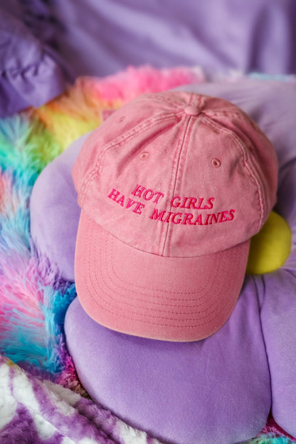 Hot Girls Have Migraines embroidered baseball cap - Edie And I