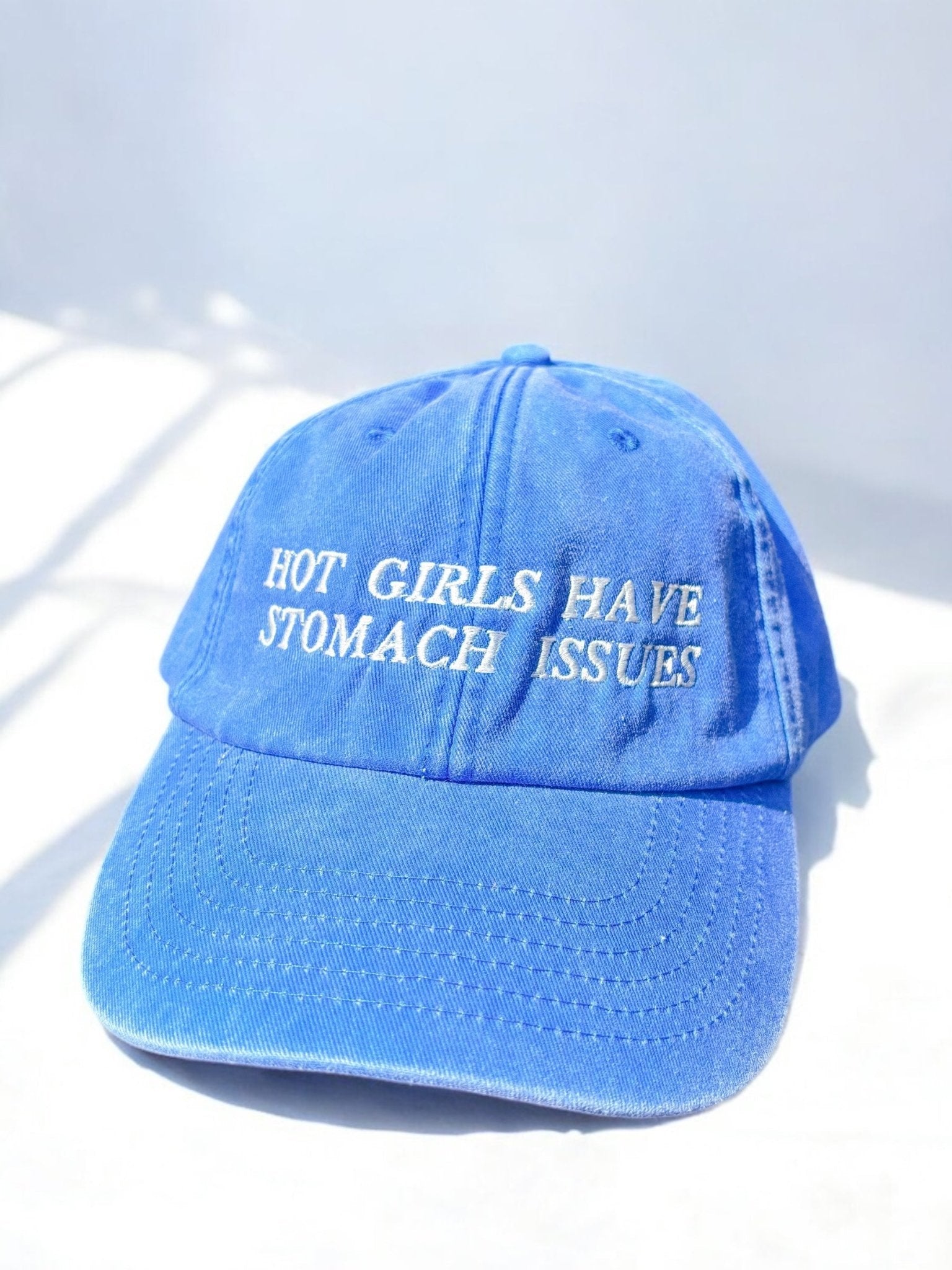 Hot Girls Have Stomach Issues embroidered baseball cap - Edie And I