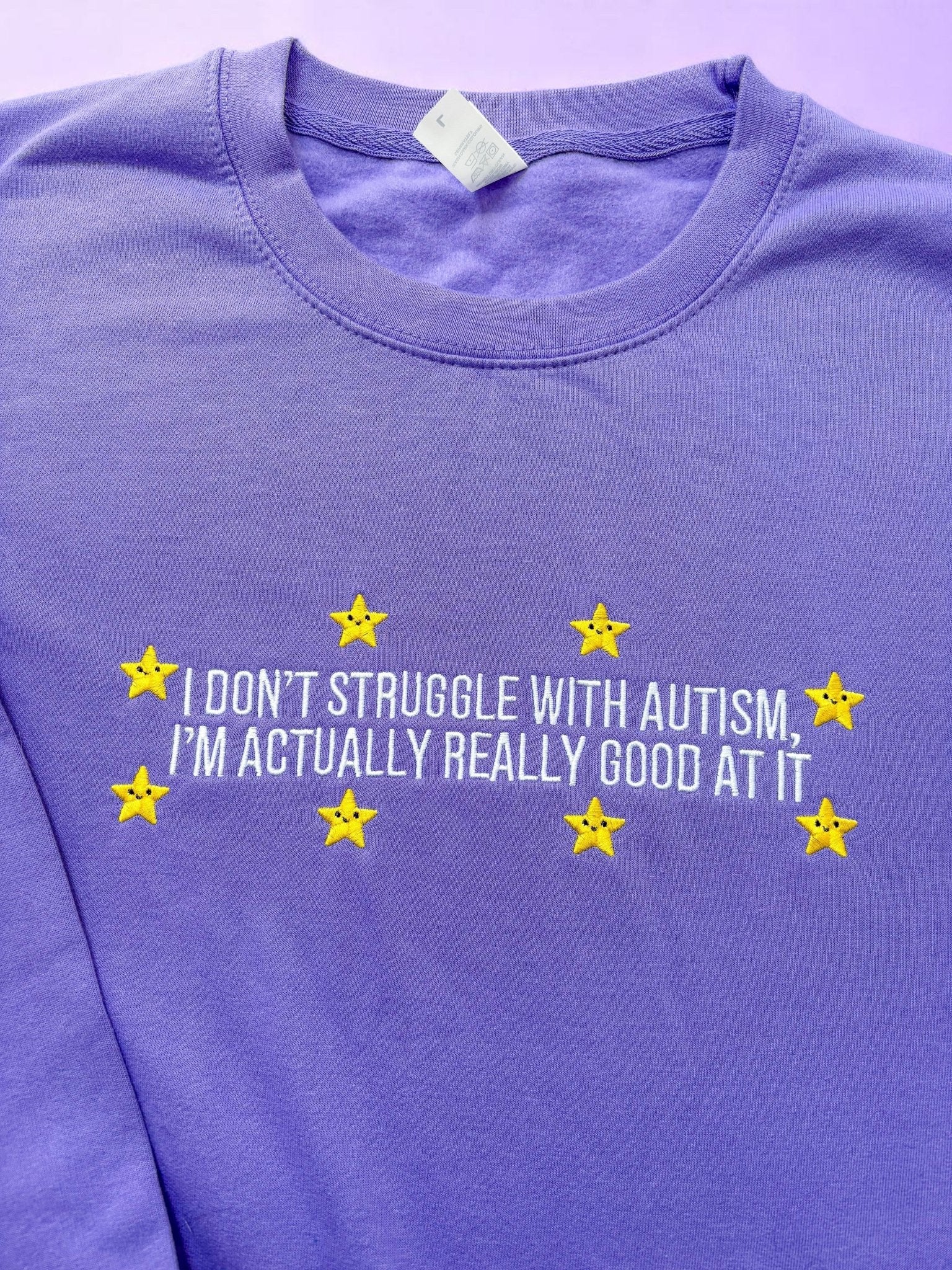 I Don't Struggle With Autism embroidered sweatshirt - Edie And I