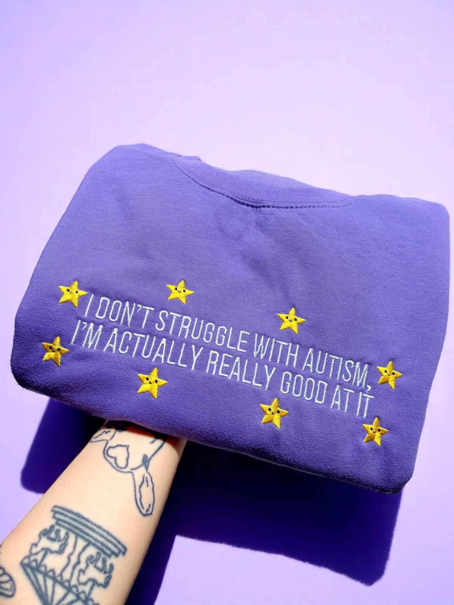 I Don't Struggle With Autism embroidered sweatshirt - Edie And I