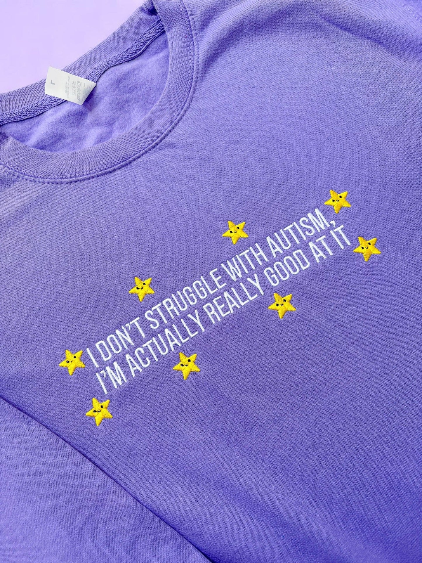 I Don't Struggle With Autism embroidered sweatshirt - Edie And I