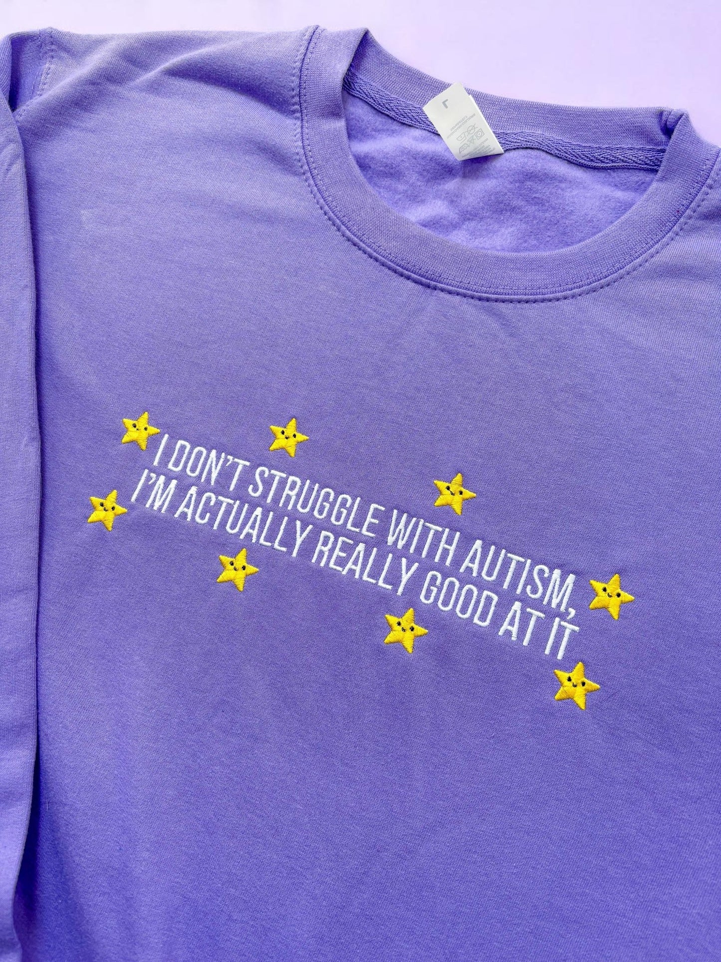 I Don't Struggle With Autism embroidered sweatshirt - Edie And I