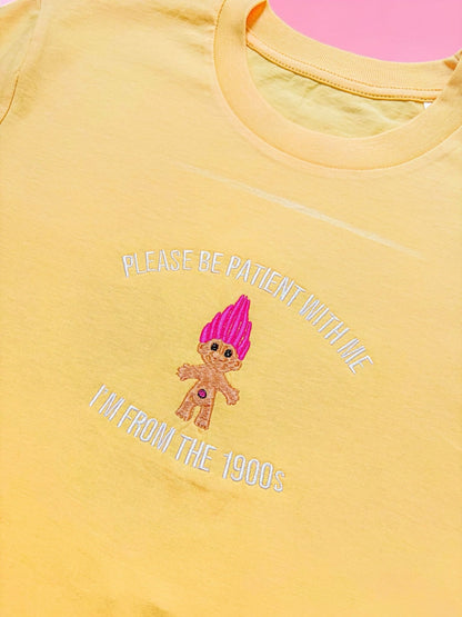 I'm From The 1900's Troll embroidered t-shirt - Edie And I