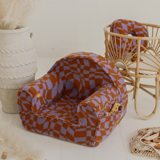 Graphic Print Boucle Toddler Armchair Multi