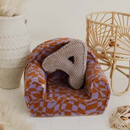 Graphic Print Boucle Toddler Armchair Multi