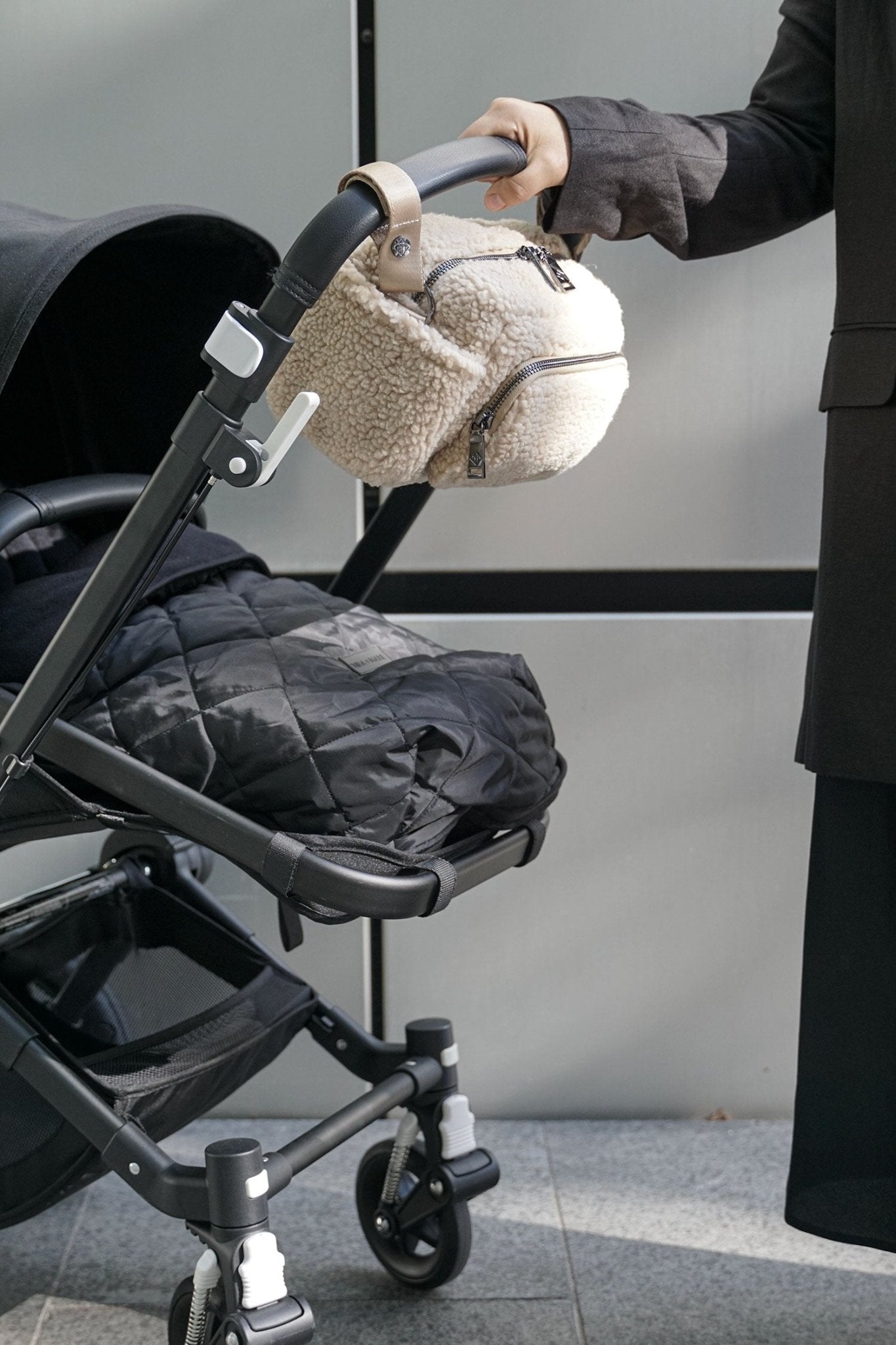 Inka Buggy Organiser Beige Borg Fleece - Edie And I
