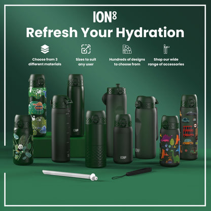 Leak Proof Kids Water Bottle, Recyclon, Farming Machines, 350ml (12oz) - Edie And I