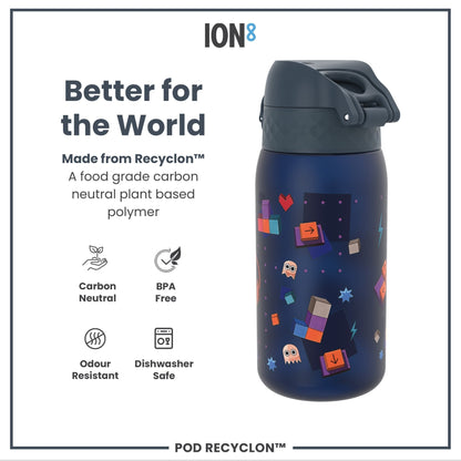 Leak Proof Kids Water Bottle, Recyclon, Gamer, 350ml (12oz) - Edie And I