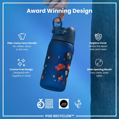 Leak Proof Kids Water Bottle, Recyclon, Gamer, 350ml (12oz) - Edie And I