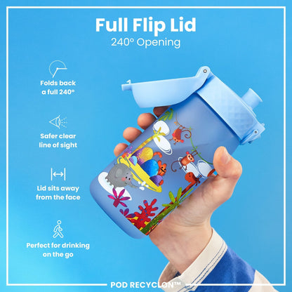 Leak Proof Kids Water Bottle, Recyclon, Safari, 350ml (12oz) - Edie And I
