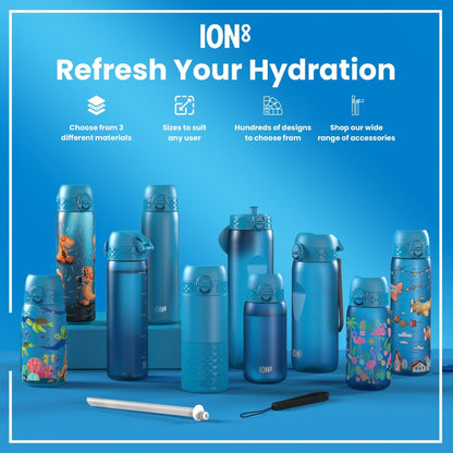 Leak Proof Kids Water Bottle, Recyclon, Sea Turtle, 350ml (12oz) - Edie And I