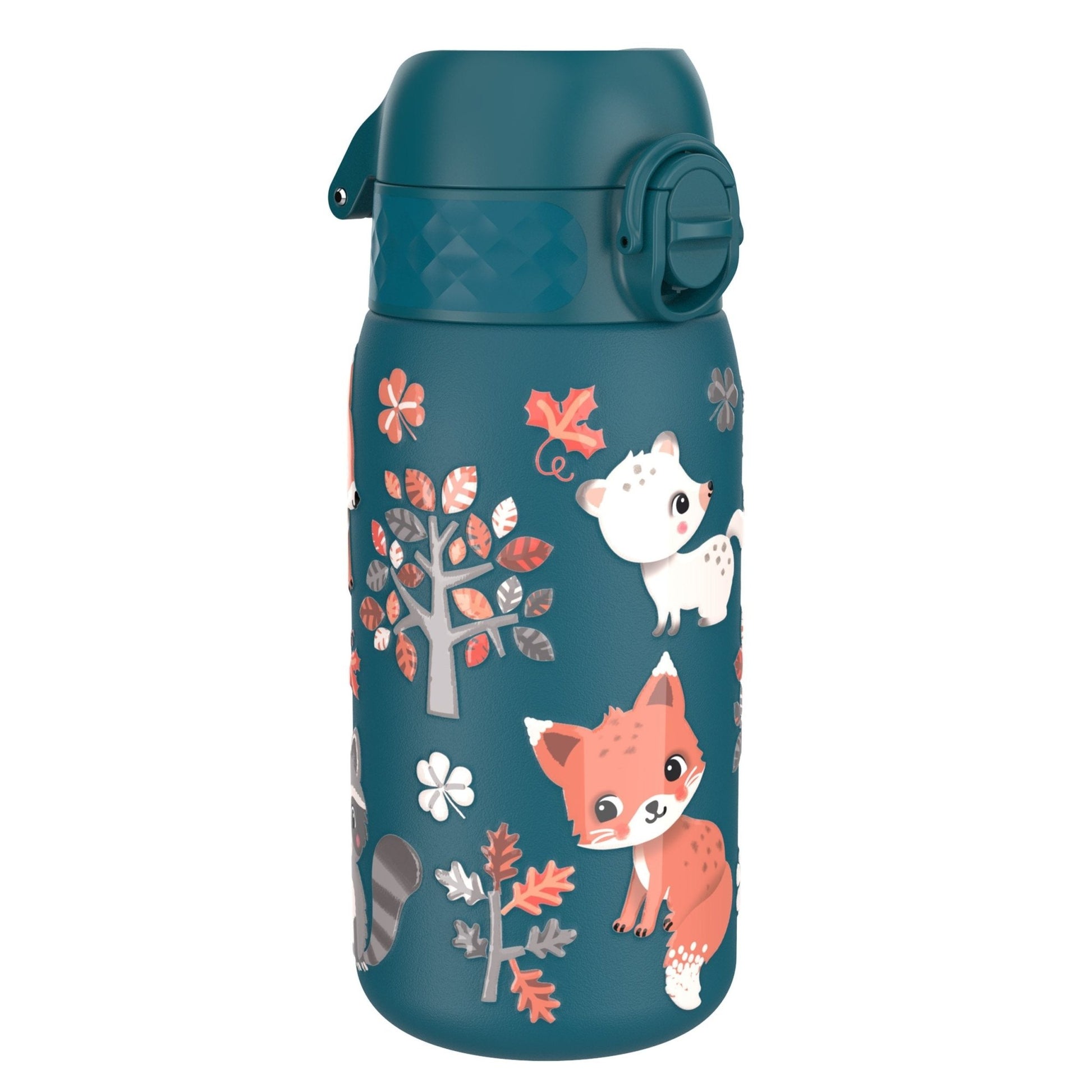 Leak Proof Kids Water Bottle, Stainless Steel, Forest Animals, 400ml (13oz) - Edie And I