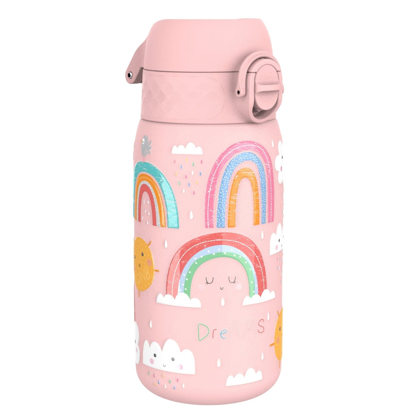 Leak Proof Kids Water Bottle, Stainless Steel, Rainbows, 400ml (13oz) - Edie And I
